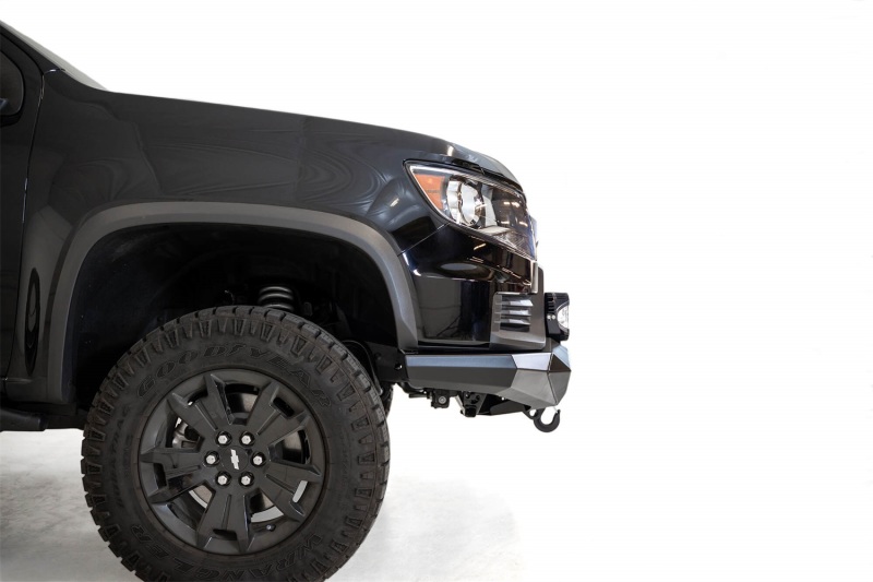 Chevrolet Colorado ZR2 Bumper - Front - Addictive Desert Designs - Stealth Fighter - Hammer Black with Satin Black panels - `21-`27